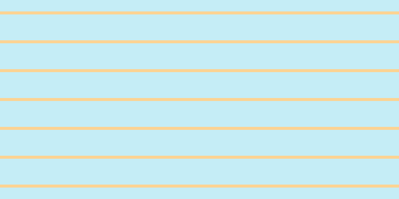 #8ddef0 (50%), #fcd393 horizontal lines, six pixels wide, fifty-two pixels apart