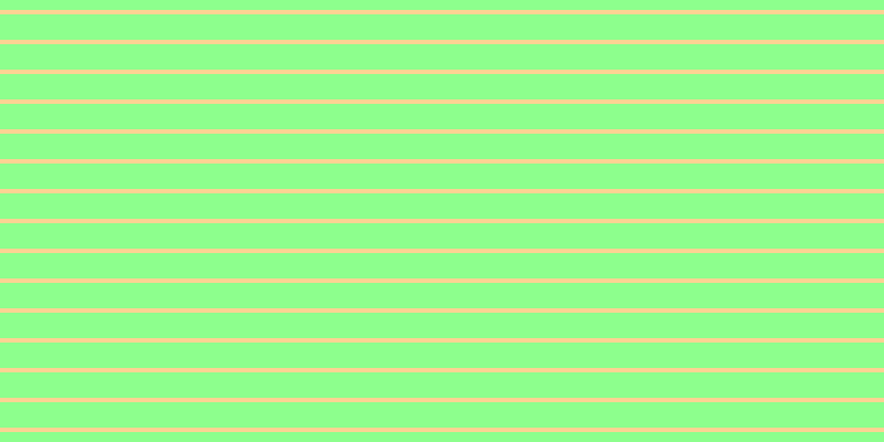#8dff8d, #fcd393 horizontal lines, four pixels wide, twenty-three pixels apart
