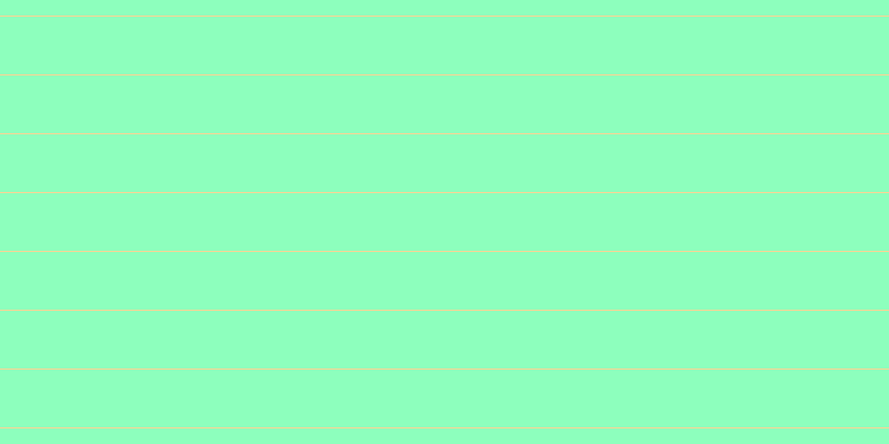 #8dffbd, #fcd393 horizontal lines, one pixels wide, fifty-two pixels apart
