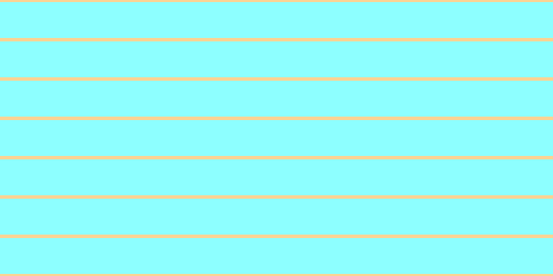 #8dffff, #fcd393 horizontal lines, five pixels wide, fifty-two pixels apart