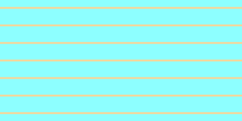 #8dffff, #fcd393 horizontal lines, six pixels wide, fifty-two pixels apart