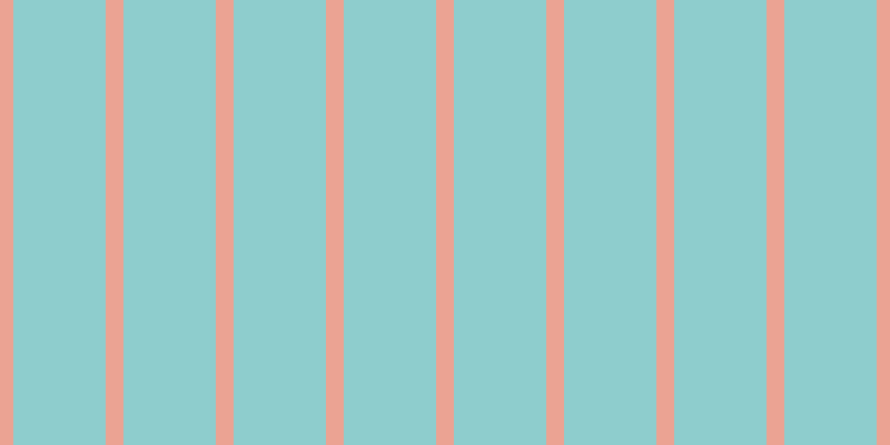 #8ecdcd, #eba393 vertical lines, sixteen pixels wide, eighty-three pixels apart