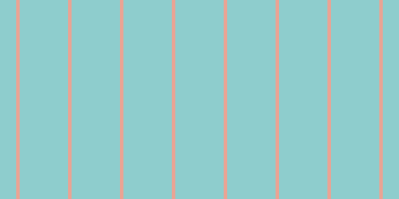 #8ecdcd, #eba393 vertical lines, seven pixels wide, ninety-seven pixels apart