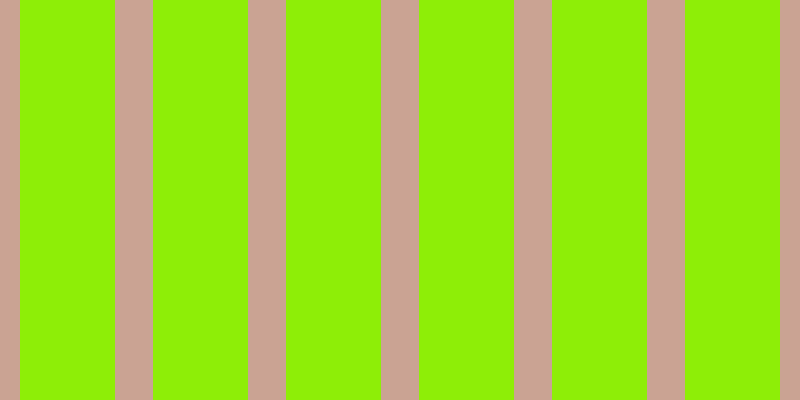 #8eee07, #caa393 vertical lines, thirty-eight pixels wide, ninety-five pixels apart