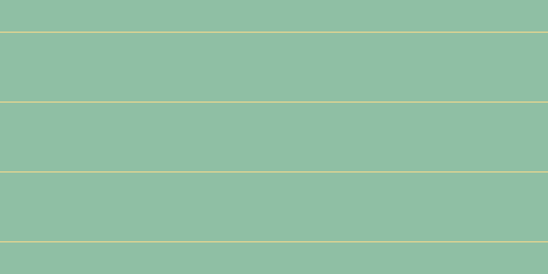 #8fbfa4, #dbd393 horizontal lines, two pixels wide, one hundred pixels apart