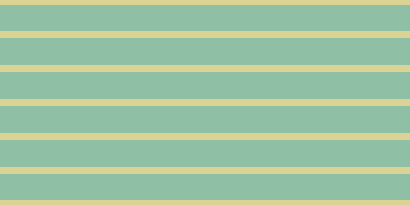 #8fbfa4, #dbd393 horizontal lines, fourteen pixels wide, fifty-two pixels apart