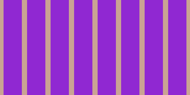 #9028d2, #caa393 vertical lines, twenty-two pixels wide, seventy-seven pixels apart