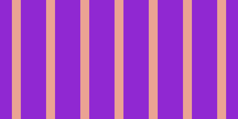 #9028d2, #eba393 vertical lines, thirty pixels wide, eighty-five pixels apart