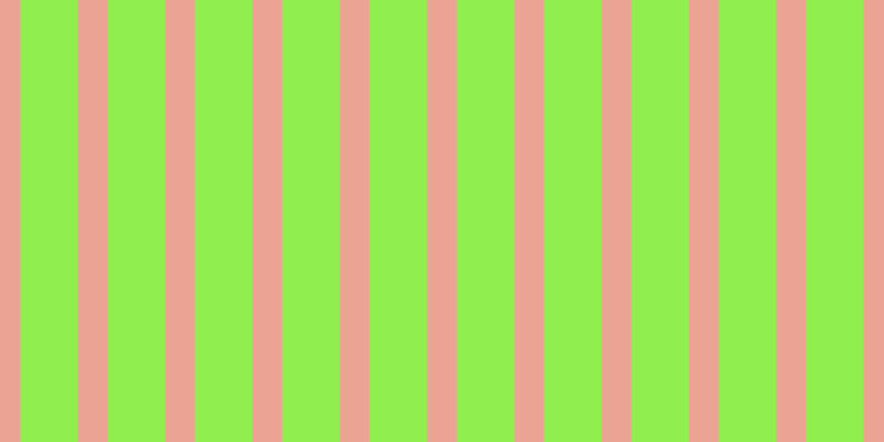 #90ee4e, #eba393 vertical lines, twenty-seven pixels wide, fifty-two pixels apart