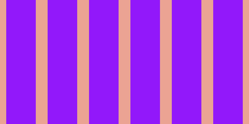 #9218fa, #eba393 vertical lines, thirty-eight pixels wide, ninety-five pixels apart