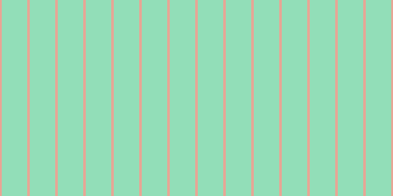 #92deb8, #eba393 vertical lines, five pixels wide, fifty-two pixels apart