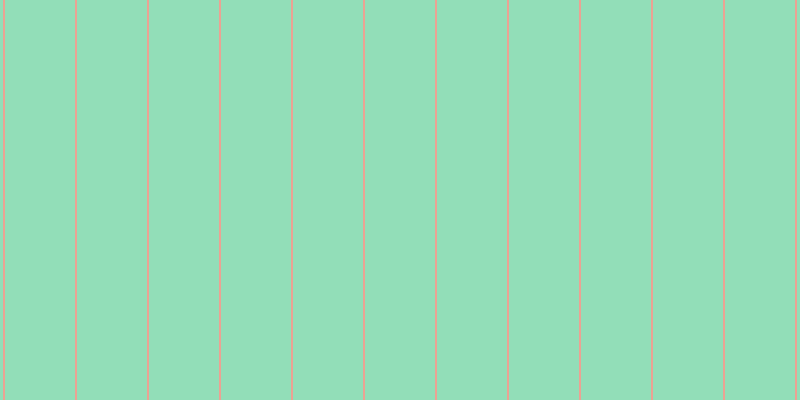 #92deb8, #eba393 vertical lines, two pixels wide, seventy pixels apart