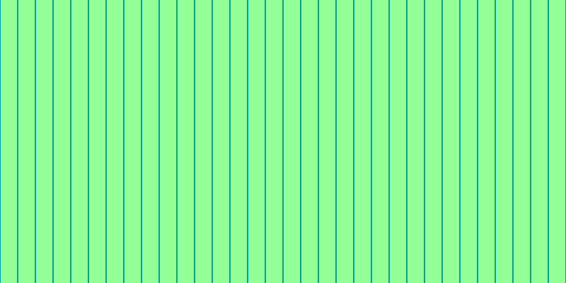 #92ff97, #04a393 vertical lines, two pixels wide, twenty-three pixels apart