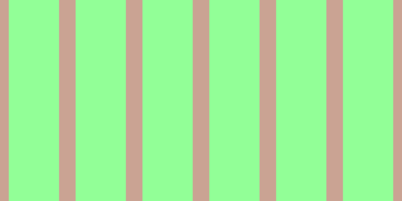 #92ff97, #caa393 vertical lines, thirty-three pixels wide, one hundred pixels apart