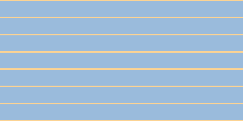 #9abbdc, #fcd393 horizontal lines, five pixels wide, fifty-two pixels apart
