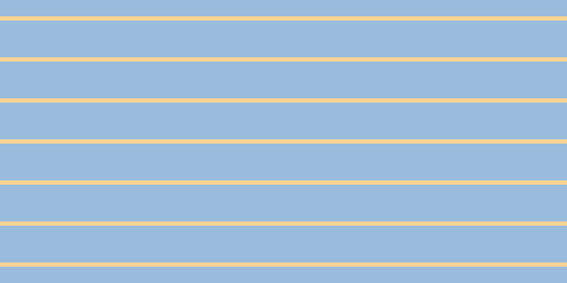 #9abbdc, #fcd393 horizontal lines, six pixels wide, fifty-two pixels apart