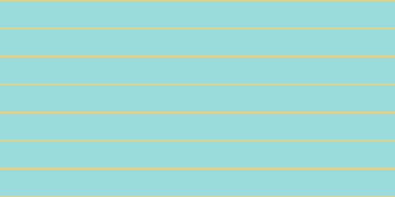 #9adcdc, #dbd393 horizontal lines, five pixels wide, fifty-two pixels apart