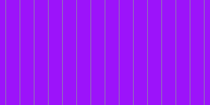 #9c13fa, #88a393 vertical lines, two pixels wide, fifty-two pixels apart