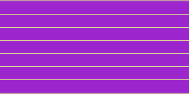 #9c25cd, #dbd393 horizontal lines, four pixels wide, fifty-two pixels apart
