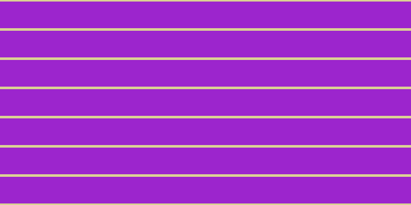 #9c25cd, #dbd393 horizontal lines, five pixels wide, fifty-two pixels apart
