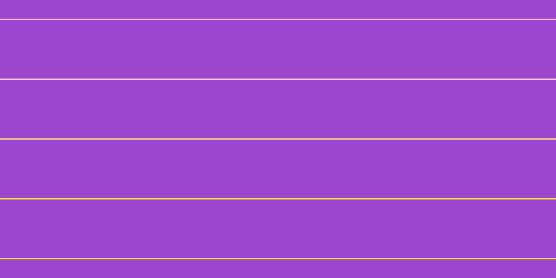 #9c46cd, #fcd393 horizontal lines, two pixels wide, eighty-four pixels apart