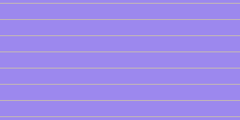 #9c88ee, #dbd393 horizontal lines, two pixels wide, fifty-two pixels apart