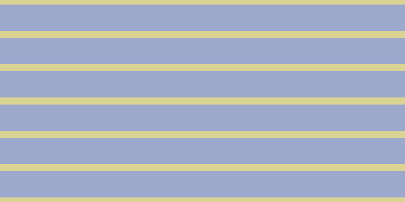 #9ca9cd, #dbd393 horizontal lines, fourteen pixels wide, fifty-two pixels apart