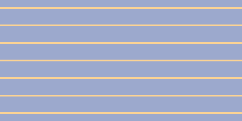 #9ca9cd, #fcd393 horizontal lines, six pixels wide, fifty-two pixels apart