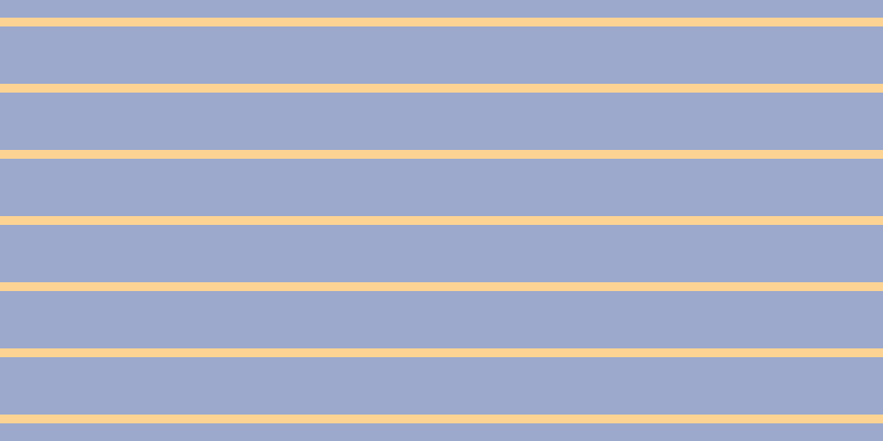 #9ca9cd, #fcd393 horizontal lines, eight pixels wide, fifty-two pixels apart