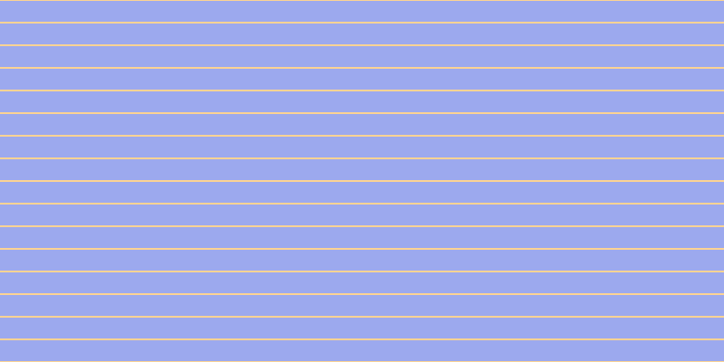 #9ca9ee, #fcd393 horizontal lines, two pixels wide, twenty-three pixels apart