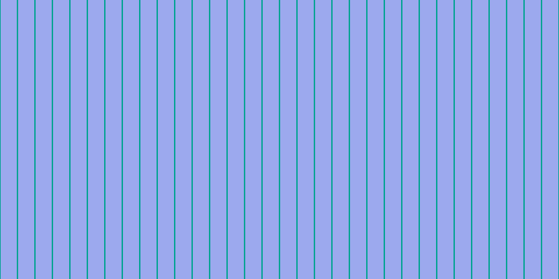 #9ca9ee, #04a393 vertical lines, two pixels wide, twenty-three pixels apart