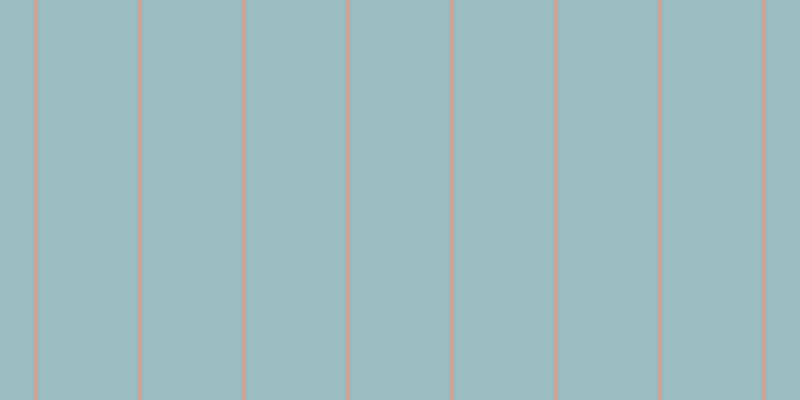 #9cbdbf, #caa393 vertical lines, four pixels wide, one hundred pixels apart