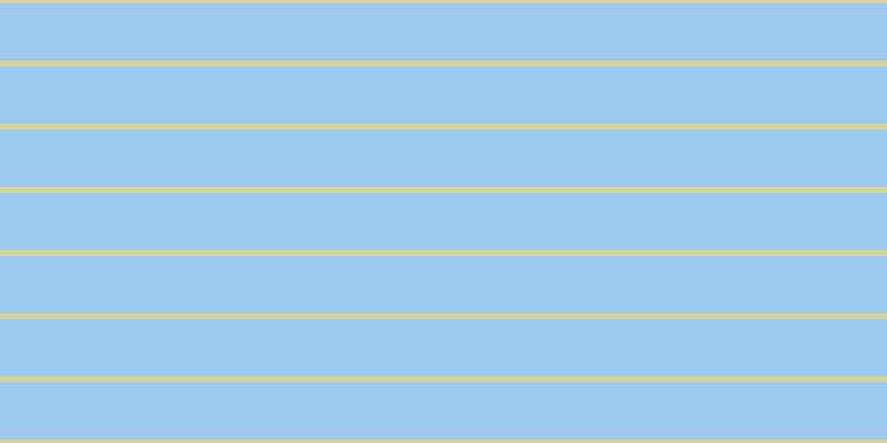 #9ccaee, #dbd393 horizontal lines, five pixels wide, fifty-two pixels apart