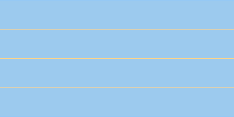 #9ccaee, #fcd393 horizontal lines, two pixels wide, ninety-eight pixels apart