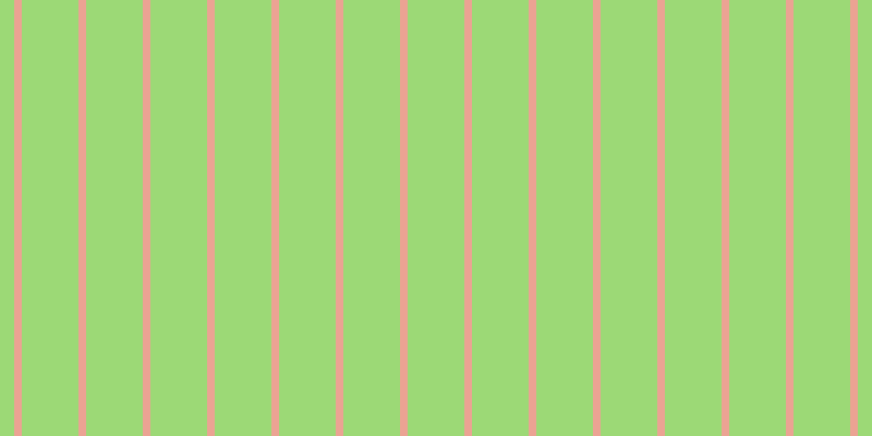 #9cd976, #eba393 vertical lines, seven pixels wide, fifty-two pixels apart