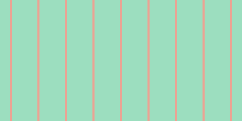 #9cdebf, #eba393 vertical lines, seven pixels wide, eighty-four pixels apart
