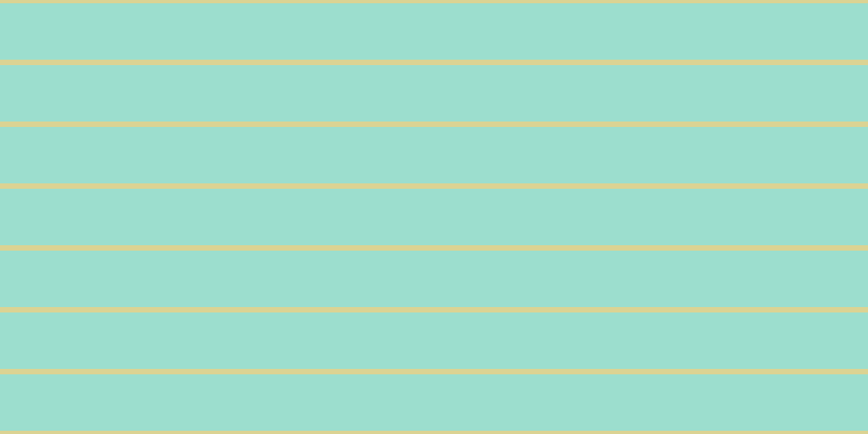 #9cdece, #dbd393 horizontal lines, five pixels wide, fifty-two pixels apart