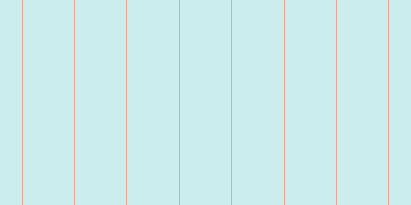 #9cdee0 (50%), #eba393 vertical lines, two pixels wide, one hundred pixels apart