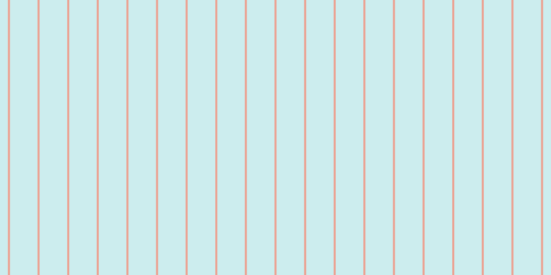 #9cdee0 (50%), #eba393 vertical lines, three pixels wide, forty pixels apart