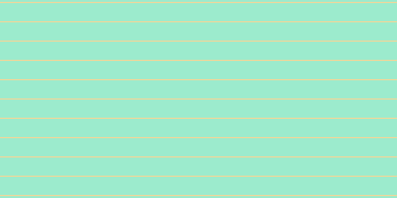 #9cebcd, #fcd393 horizontal lines, two pixels wide, thirty-seven pixels apart