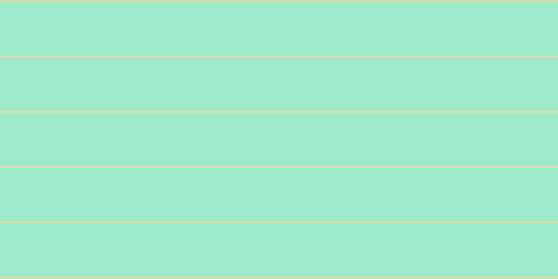 #9cebcd, #fcd393 horizontal lines, two pixels wide, seventy-seven pixels apart