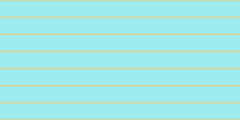 #9cebee, #dbd393 horizontal lines, five pixels wide, fifty-two pixels apart