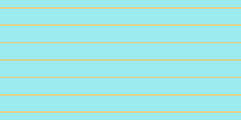 #9cebee, #dbd393 horizontal lines, six pixels wide, fifty-two pixels apart