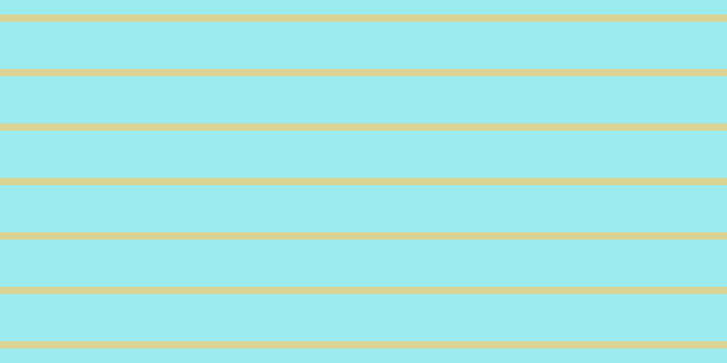 #9cebee, #dbd393 horizontal lines, eight pixels wide, fifty-two pixels apart