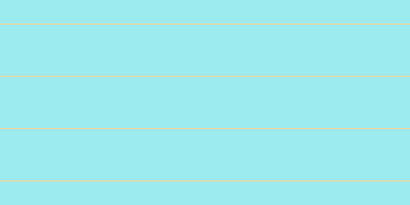 #9cebee, #fcd393 horizontal lines, two pixels wide, one hundred pixels apart