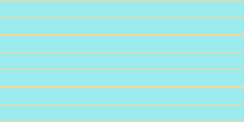 #9cebee, #fcd393 horizontal lines, five pixels wide, fifty-two pixels apart