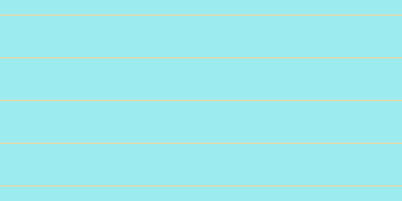 #9cebee, #fcd393 horizontal lines, two pixels wide, eighty-three pixels apart