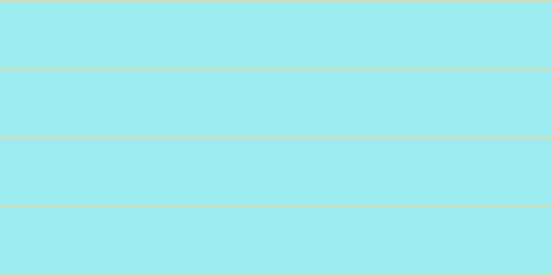 #9cebee, #fcd393 horizontal lines, two pixels wide, ninety-seven pixels apart