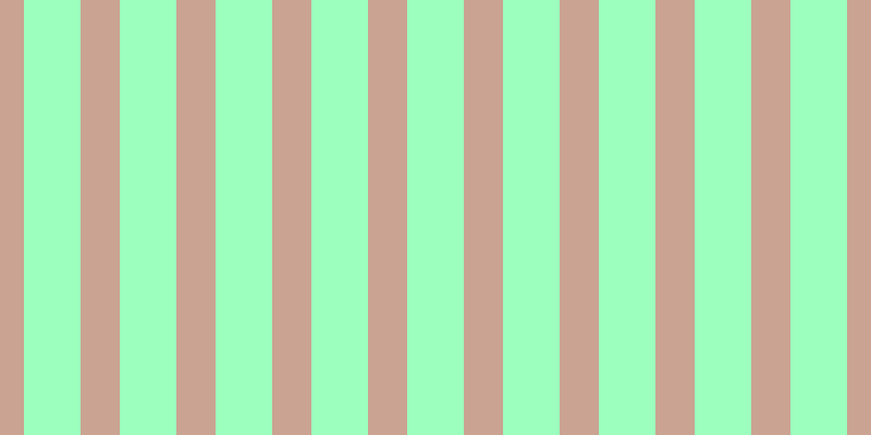 #9cffbd, #caa393 vertical lines, thirty-six pixels wide, fifty-two pixels apart