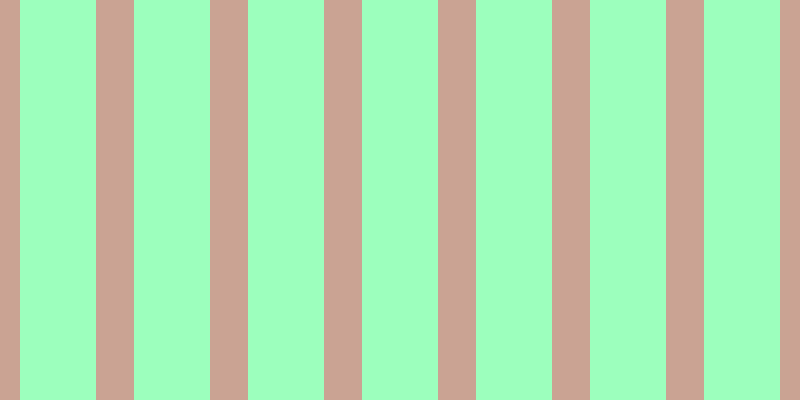 #9cffbd, #caa393 vertical lines, thirty-eight pixels wide, seventy-six pixels apart